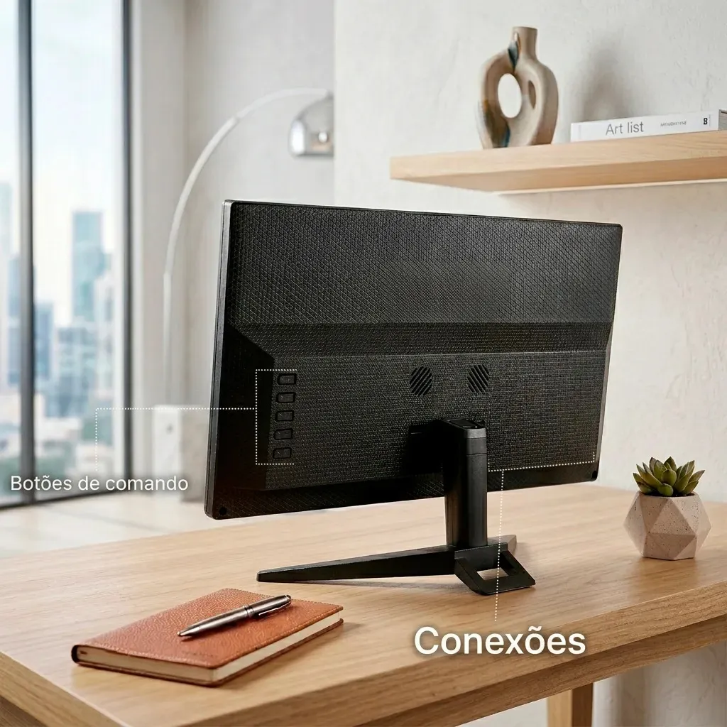 Monitor Hdmi 23.8 Polegadas Led Full Hd 1080p - Pc E Vga Cor Preto 12 - miniatura 4