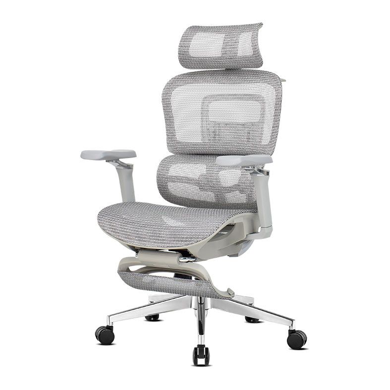 Cadeira Pichau Office Lyse, Full Mesh, Braco 5D, Base Alumínio, Cinza